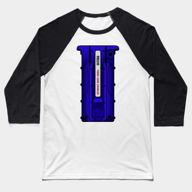 Blue RB26 Baseball T-Shirt by turboosted